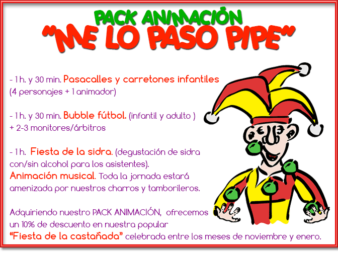 pack animación Me lo paso Pipe