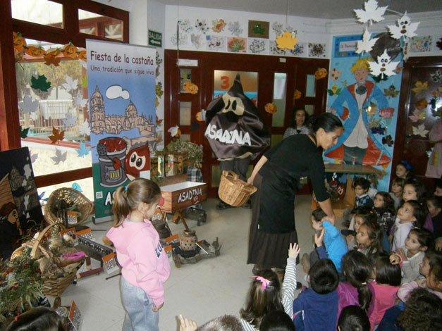 Fiesta de la castaña con niños